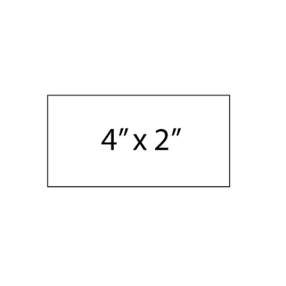 Picture of 4 x 2 Rectangle Stickers x 20