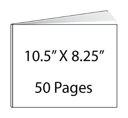 Picture of 10.5 x 8.25 - 50 Page Hardcover Guest Book